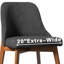 Chaise d'appoint rembourrée en bois massif H 32,7 po-2129924594