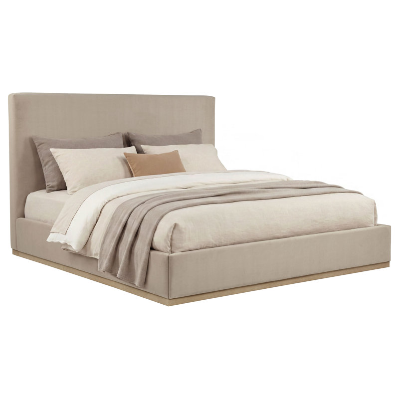 Lit plateforme Theora Eastern King recouvert de tissu kaki, King