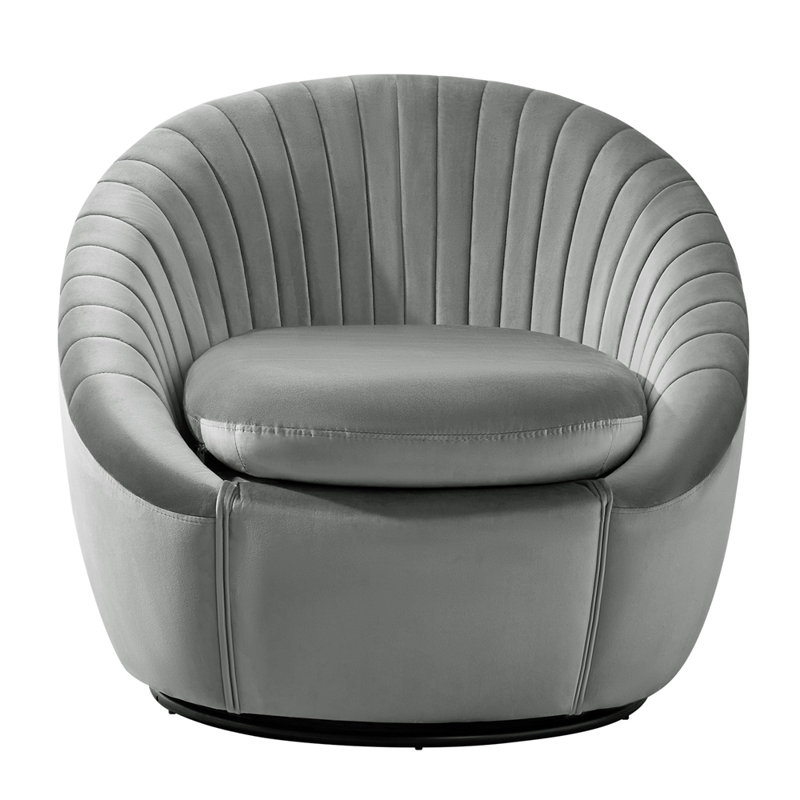 Fauteuil d'appoint pivotant en velours Modern