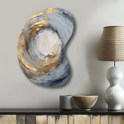Alfreda - Abstract Spirals Boom Shape Metal Wall Sculpture