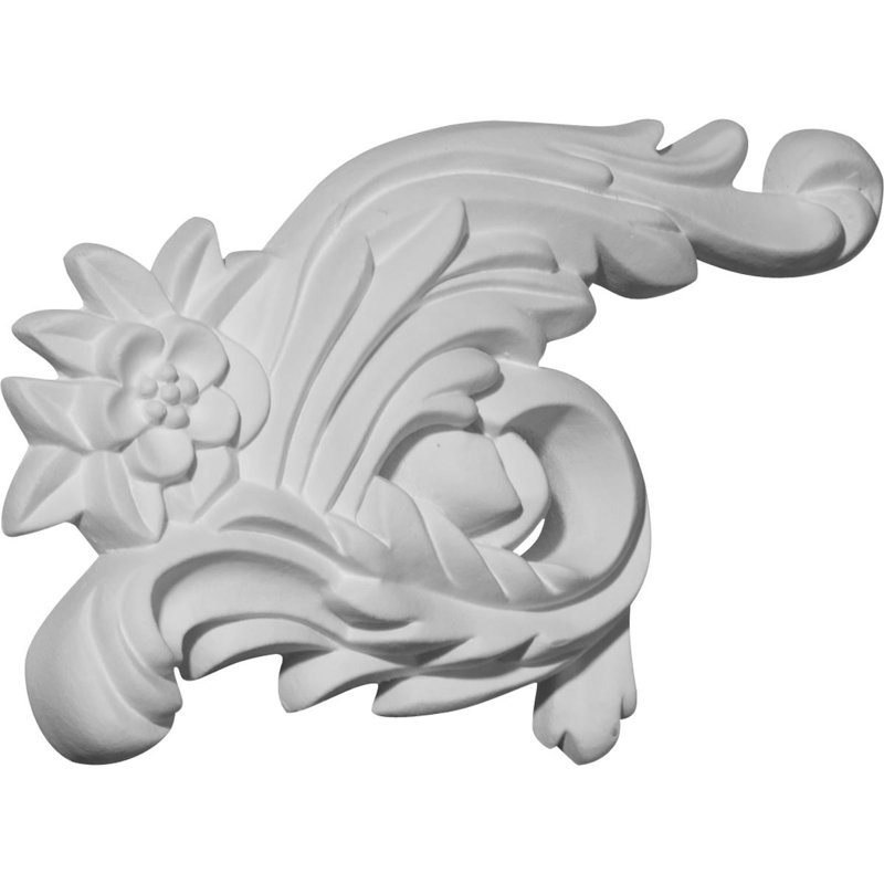 Zephyr 7'' H x 4.25'' W x 0.88'' D Urethane Onlay Scroll