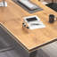 Bureau rectangulaire en bois massif brun + noir-1167819366