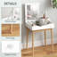 Chanhassen Dressing Table Desk Flip-up Mirror 2 Drawers Bedroom Makeup White