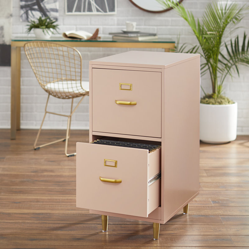 Dahle 2-Drawer Vertical File Cabinet, Blush
