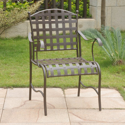 Lyerly Metal Outdoor Dining Armchair