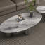 Table basse moderne en marbre ovale-109294489