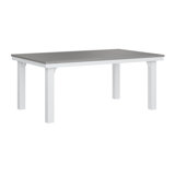 Berlin Gardens Homestead Regular Top With White Base Rectangular Dining Table