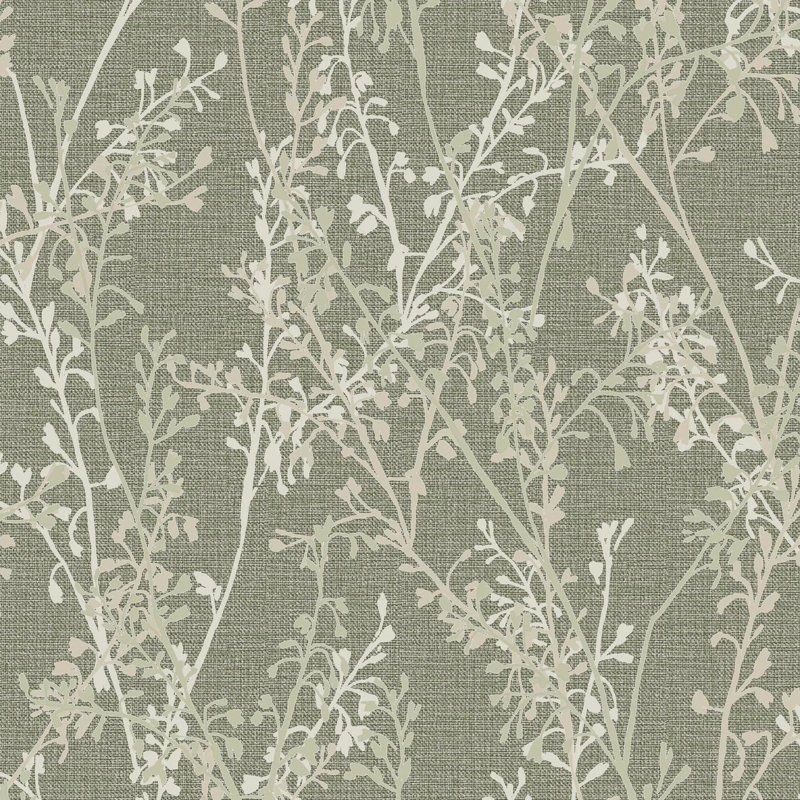 Boutique Breeze Sprig Floral Wallpaper, Green