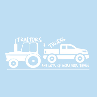 Décalcomanie murale tracteurs et camions