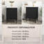 Meuble-lavabo moderne noir de 24 po avec lavabo en céramique blanche, portes à fermeture douce et structure autoportante pour plus de stabilité-246934031-246934026