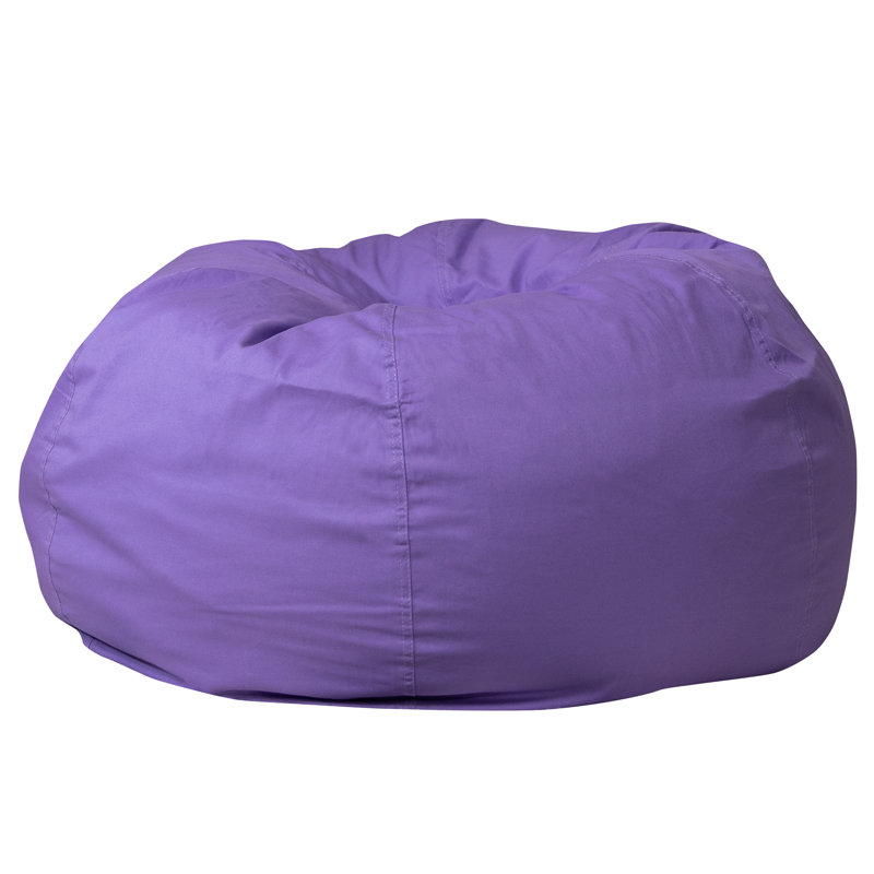 Fauteuil à billes en coton Classic, Sergé de coton mauve, Grand