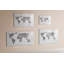 Magnetic Memo Board Whiteboard - 120 x 60 cm - With Marker and Magnets - Continents from letters