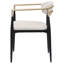 Chaise de salle à manger rembourrée en tissu beige Mistra (ensemble de 2)-1554697591