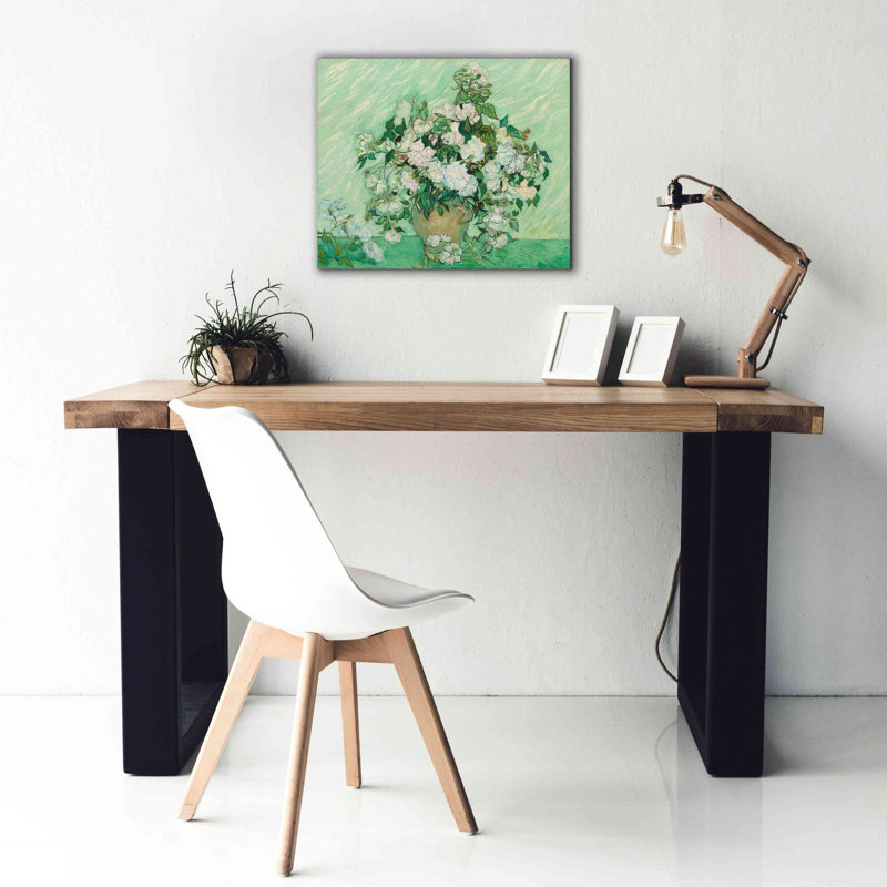 «Roses» par Vincent Van Gogh, estampe numérique sur toile, H 20 po x l 24 po x P 0,75 po