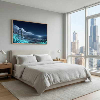 «Night Ocean», ensemble de 1 reproduction d'art sur toile