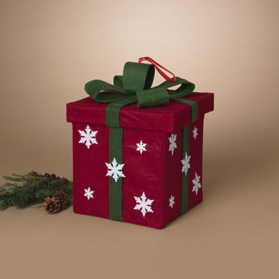 Musical Christmas Gift Box Light with Santa 24"H