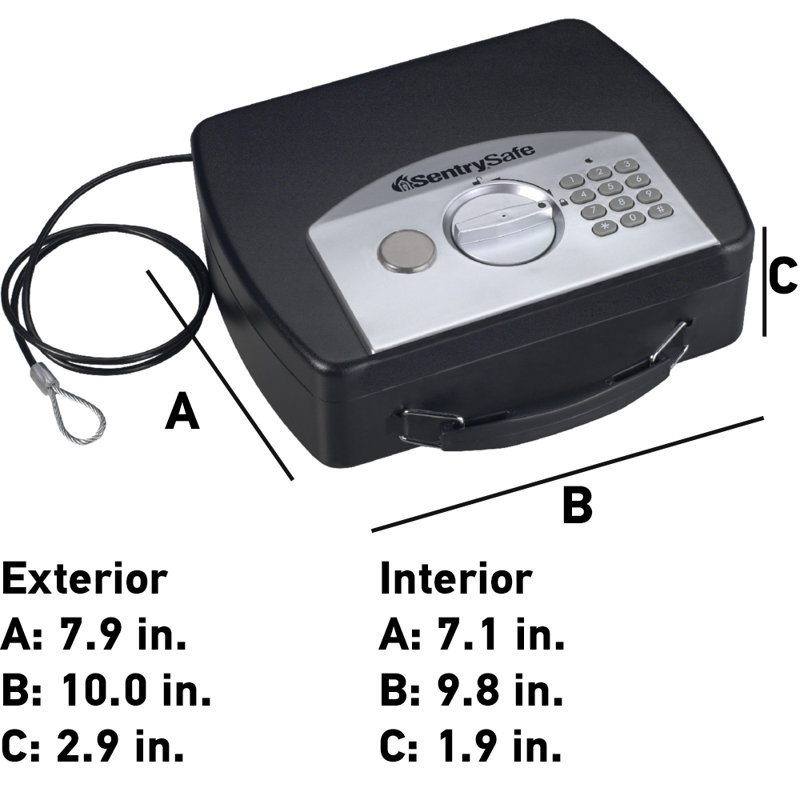 Safe Box Lock, Black