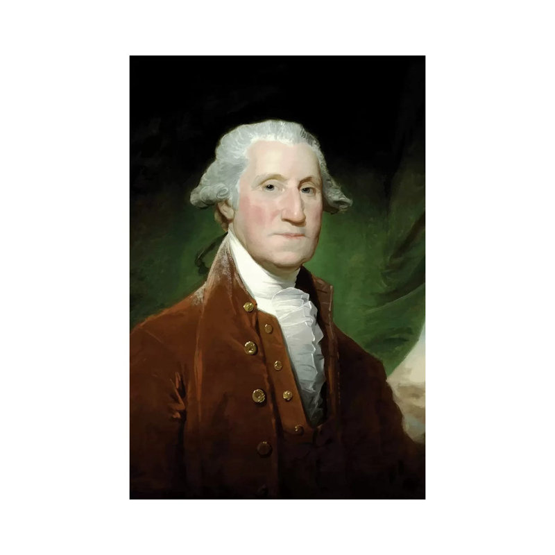 Restored Vector Of George Washington - Wrapped Canvas Painting, 20.32 cm H x 30.48 cm W