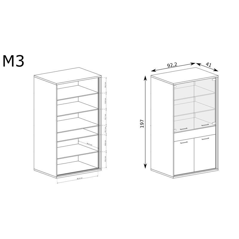 Tarsilio Laminate Standard Accent Cabinet
