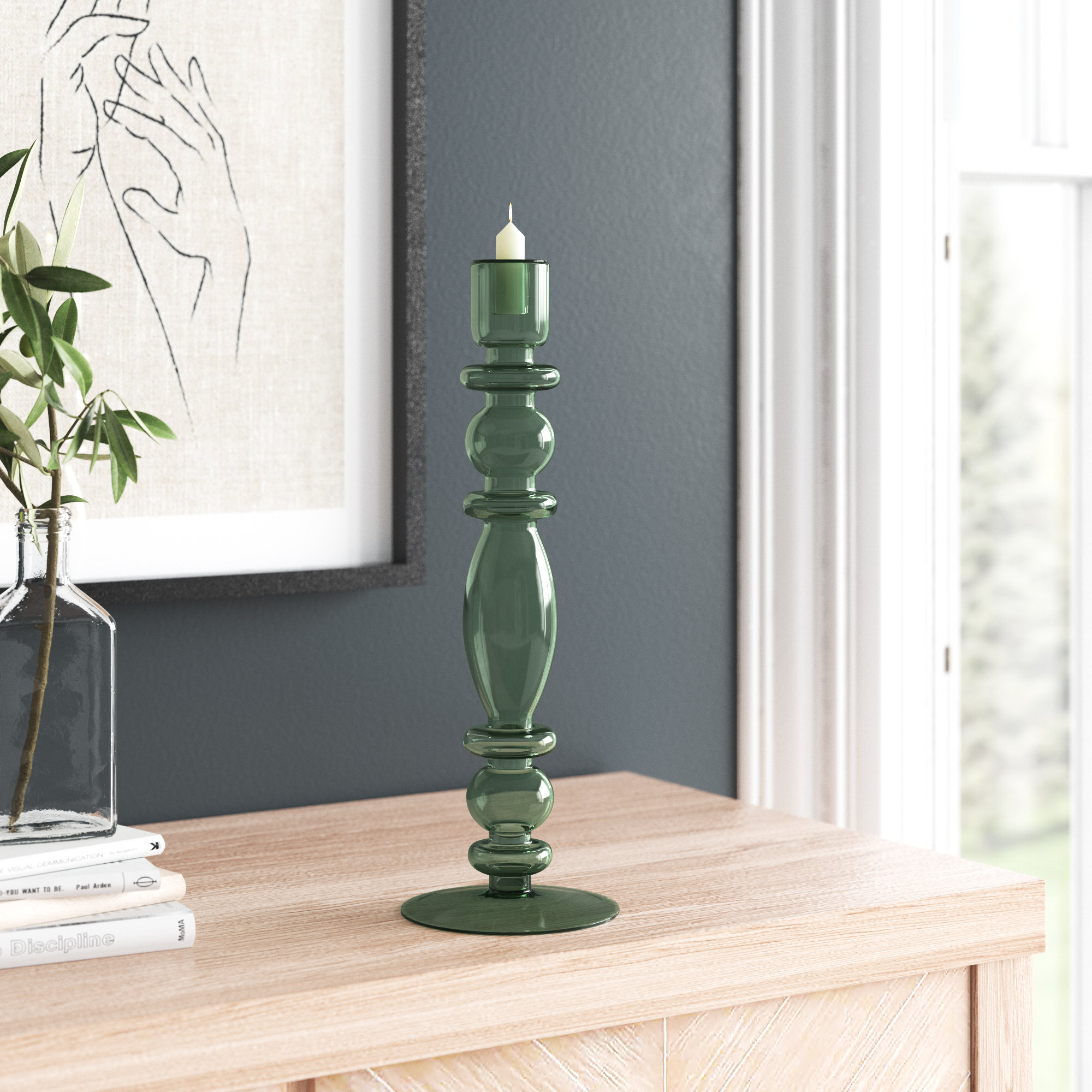Geri Recycled Glass Candle Holder