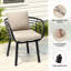 Chaise de salle à manger d'extérieur avec coussin Sunbrella (ensemble de 6)-769768763