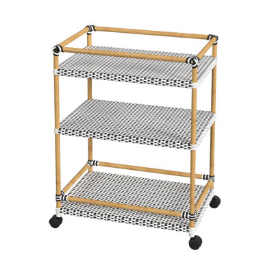 Ellie Bar Cart with Metal Outer Material