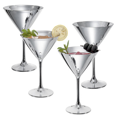 Allegany 4-Piece Drinking Martini Glasses Glassware Set