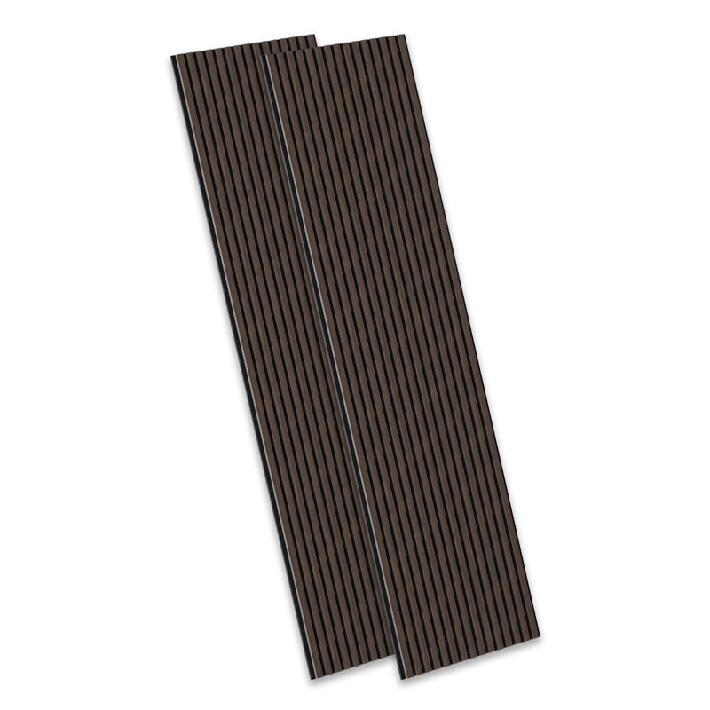 2 PCS x 94''L x 24"W Acoustic Slat Wall Panels, Eco-Wood Look for Home/Office Wall & Ceiling, Black Walnut