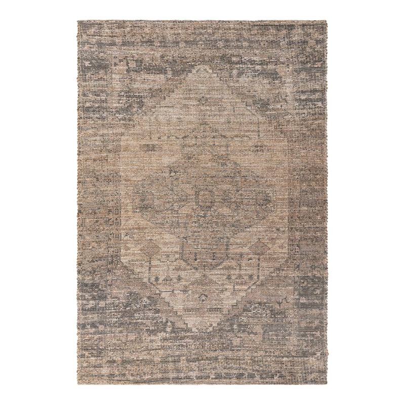 Watkin Hand-Woven Oriental Dhurrie Rug , Rectangle 6'1" x 9'