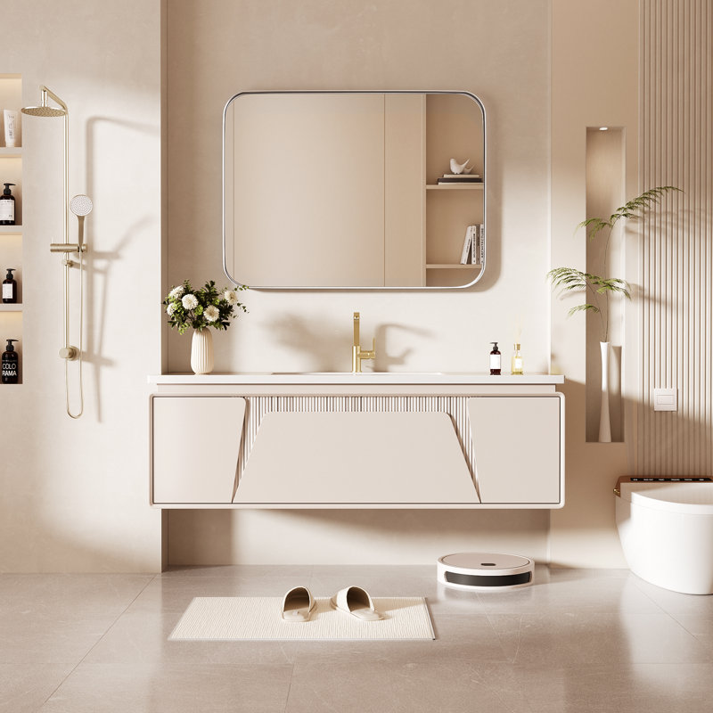 Cozy Design Tempered Glass Framed Wall-Mounted Bathroom Vanity Mirror, Silver, 32" x 24", Rectangle