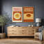 Ensemble de 2 décorations murales de cuisine italienne à la carbonara et bolognaise - impression sur toile encadrée 2 pièces-358784534-358784531