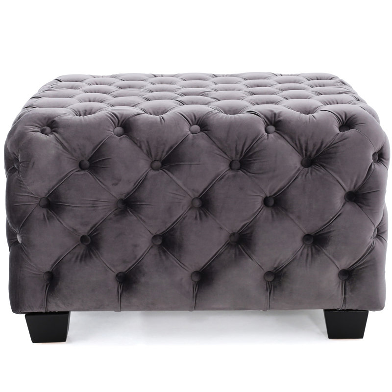 Velours gris de style moderne avec touche décorative, l 29,77 po x P 18,72 po, largeur, profondeur, hauteur