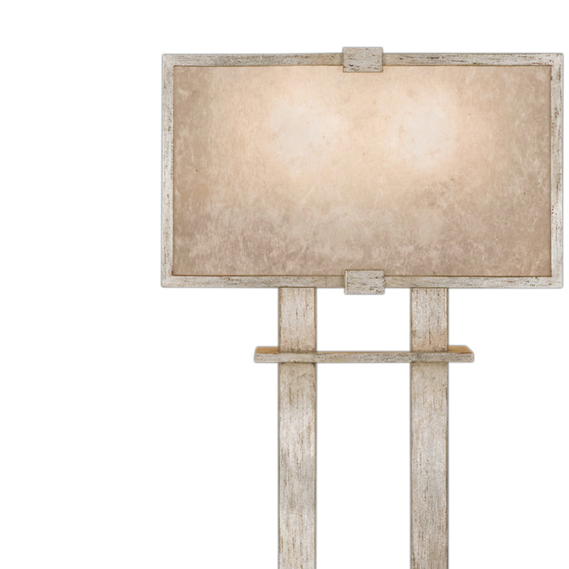 Singapore Moderne Flush Mounted Sconce, Muted Silver Leaf