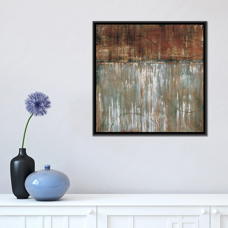 « acier arcs », impression sur toile, H 18 po x l 18 po x P 1,5 po, Toile avec cadre noir, Pas de tapis