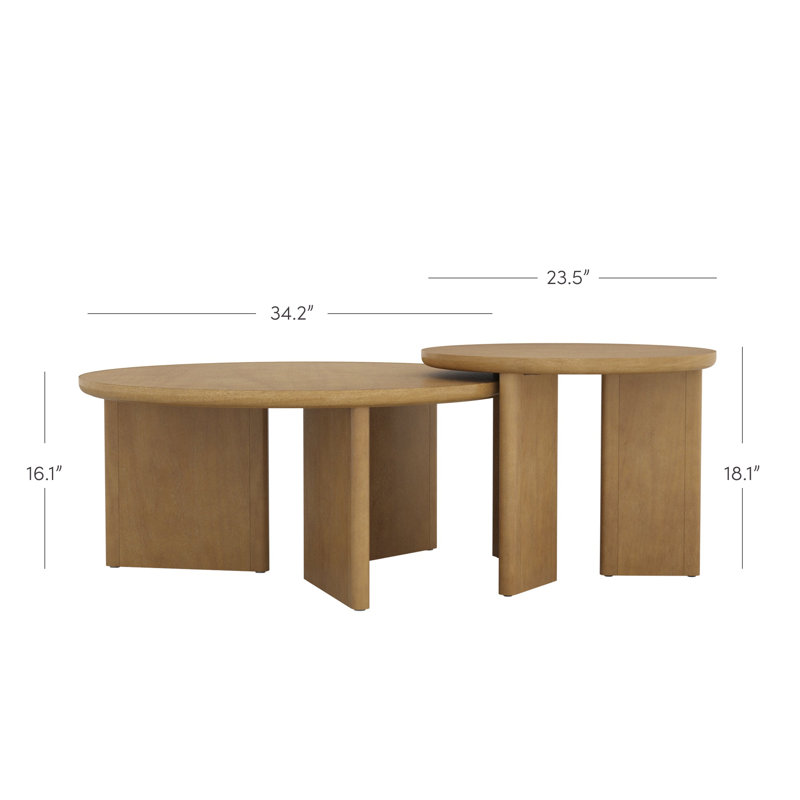 Ensemble de tables basses rondes