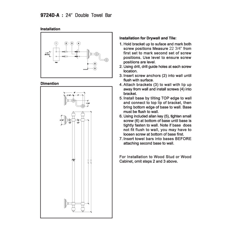 28.25'' 2 Towel Bar