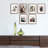 11X14 Picture Frame Rustic Brown Wood Set Of 6,Display Pictures 8X10 With Mat Or 11X14 Without Mat,Multi Photo Frames Collage For Wall
