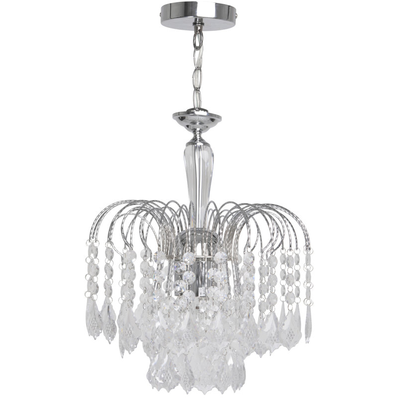 Cauthen 3 - Light Crystal Chandelier, Chrome
