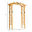 Arche de jardin en bois Outsunny 90In avec mur en treillis pour plantes grimpantes et suspendues, décor pour fêtes, mariages, anniversaires et arrière-cours-1123020705