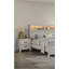 Table de chevet contemporaine en mélamine blanc délavé 1pc