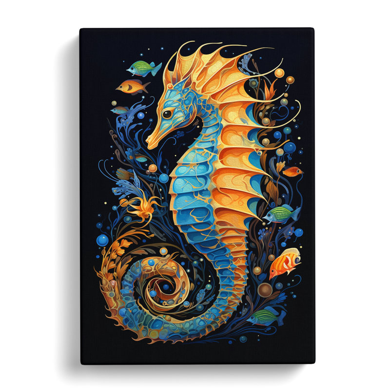 Seahorse Orphism - Print, 60cm H x 40cm W x 3cm D