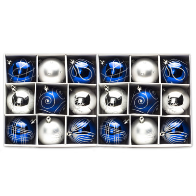 8 Piece Solid Ball Ornament Set