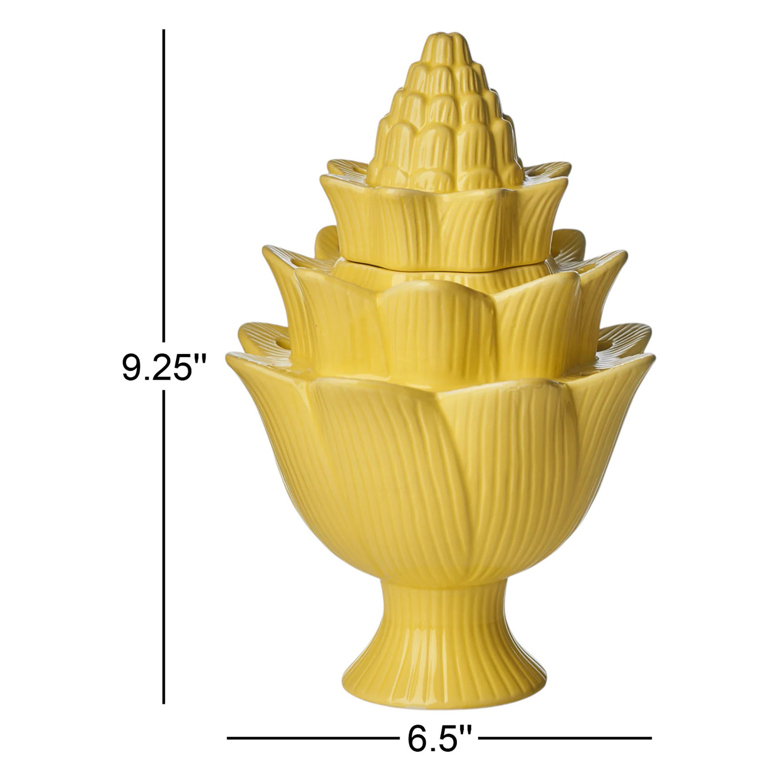9.25'' Handmade Ceramic Table Vase, Yellow