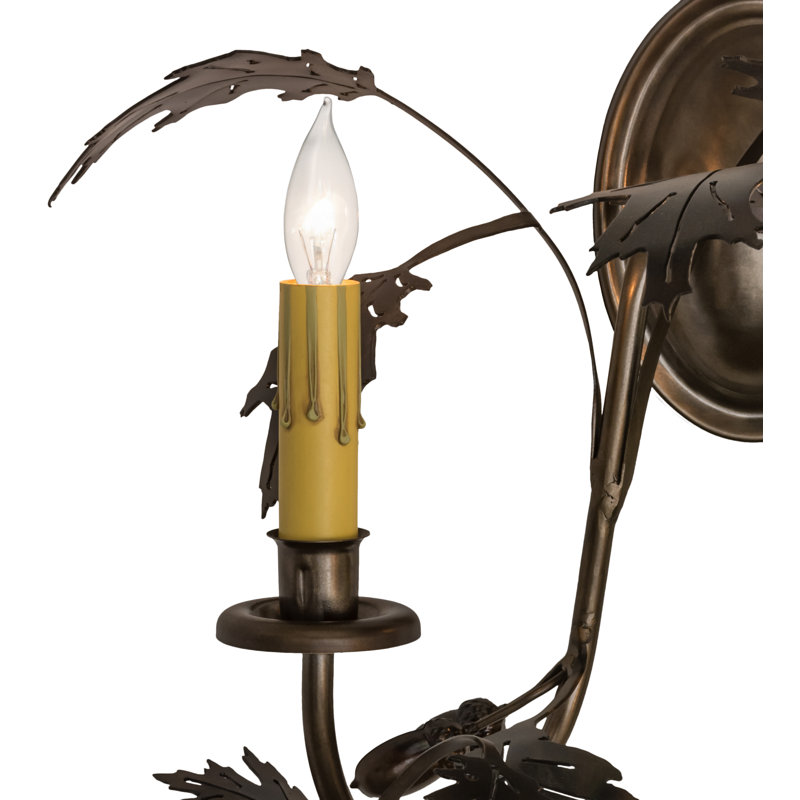 Lampe murale bougie 2 lumières