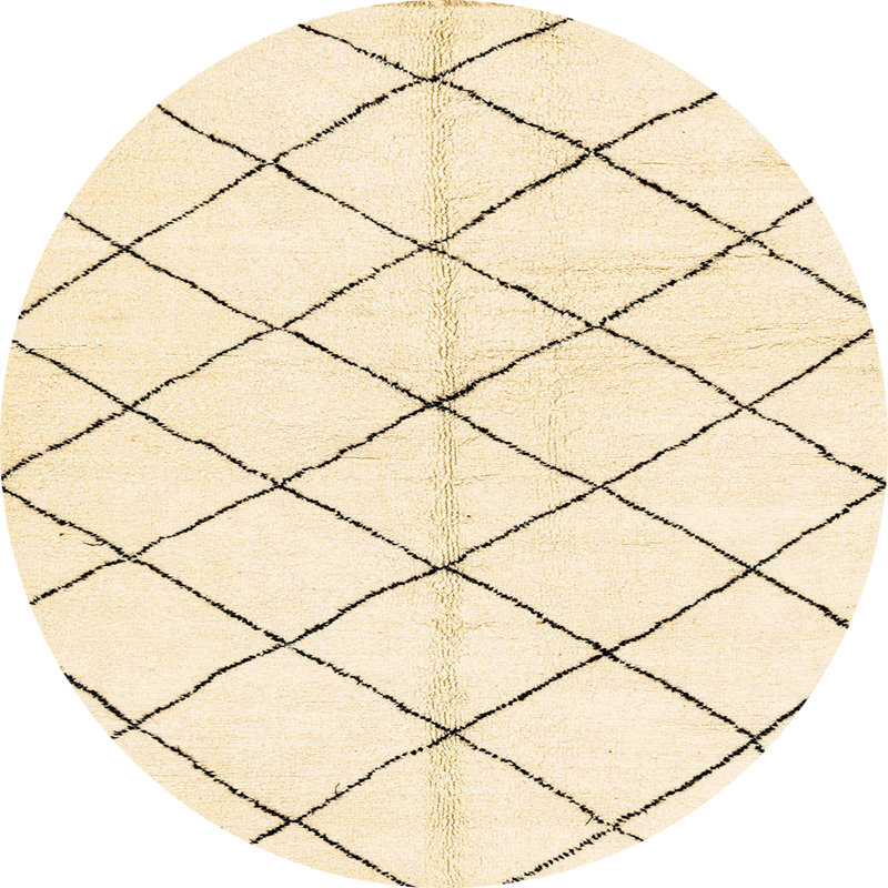 Abstract Indoor Rug, Round 4'