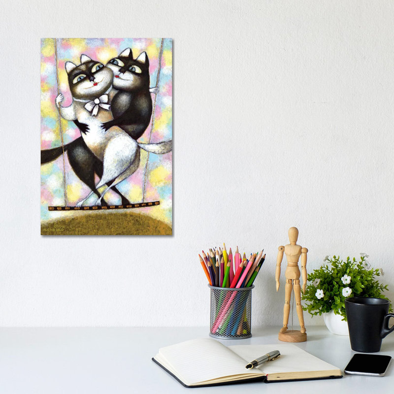 Cats In Love by Art Mirano - Wrapped Canvas Print, 30.48cm H x 20.32cm W x 1.905cm D