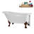58" Streamlin Clawfoot Tub,Tray,Drain, Clawfeet-101628930-102219864