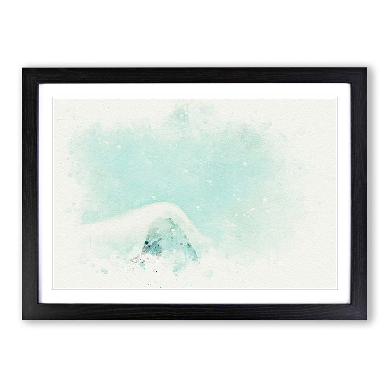 Mountain Summit in Abstract - Picture Frame Graphic Art Print, Black Framed, 48cm H x 65cm W x 2cm D