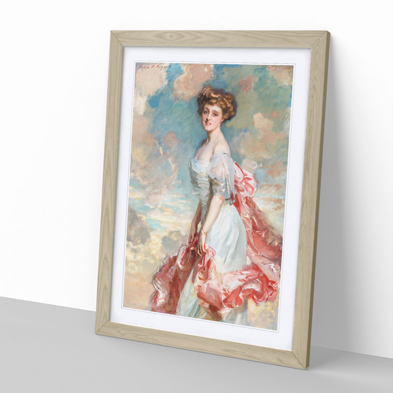Miss Grace Woodhouse by John Singer Sargent - Picture Frame Painting, 48cm H x 36cm W x 2cm D, Oak