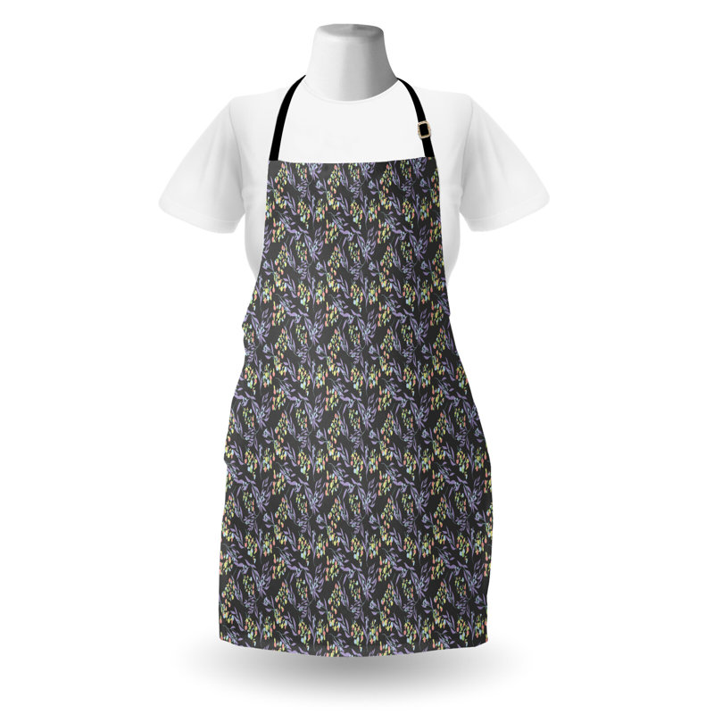 Tablier botanique Dakota Fields Eucalyptus unisexe feuilles adultes taille Dimgray et multicolore